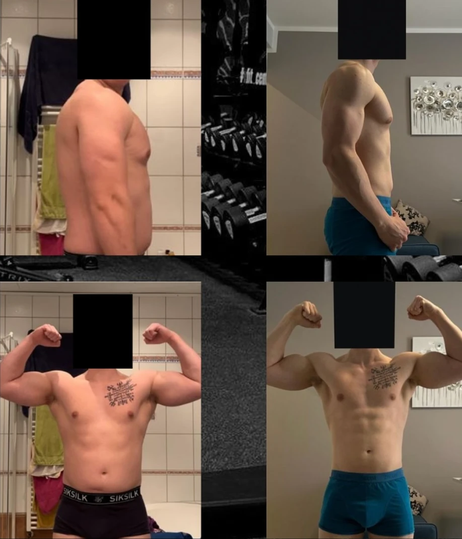 Klienten Transformation Körperfettreduktion